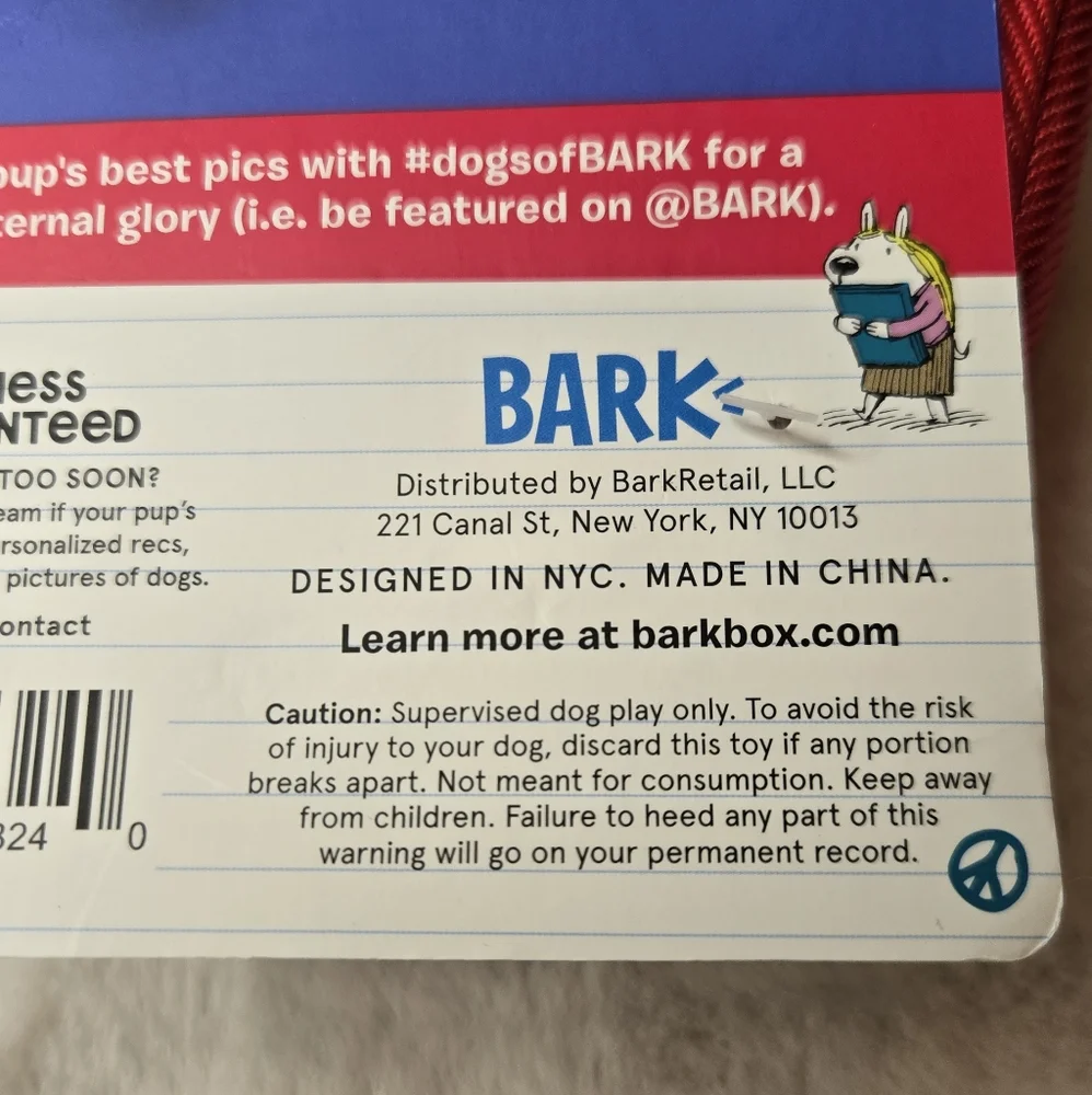 Bark Box Bark To School After-School Snack Pack Milk Cookie Squeaker Toy Set New